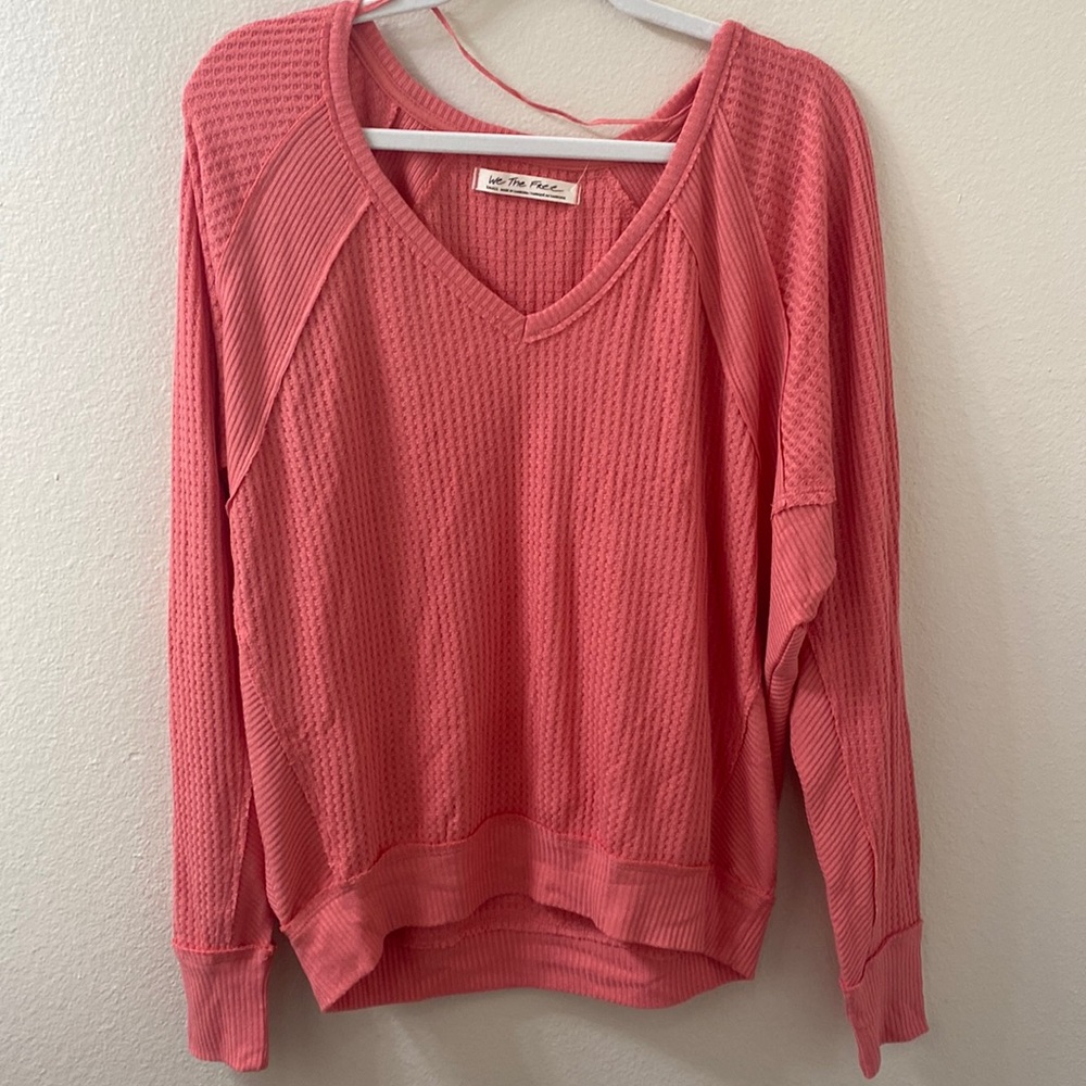 Free People Pink Thermal Top